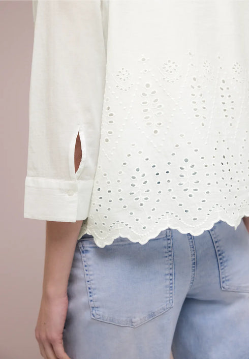 Street One 3/4-Arm Bluse mit Shiffleydetails
