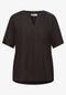 Street One QR Kurzarm Splitneck Bluse mit Turn-Up