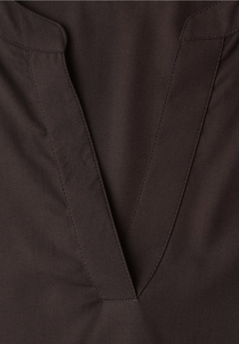 Street One QR Kurzarm Splitneck Bluse mit Turn-Up