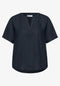 Street One Kurzarm Splitneck Bluse mit Turn-Up
