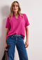 Street One Kurzarm Bluse mit Split Neck in Unifarbe