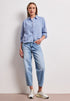 Street One Langarm Bluse aus Seersuckerqualität