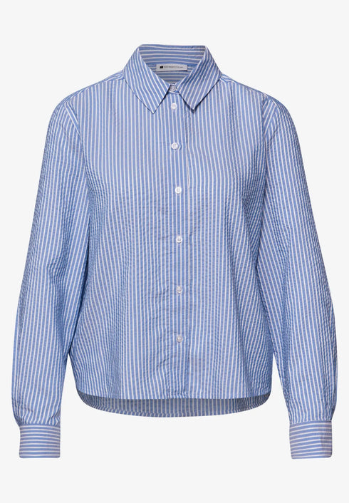 Street One Langarm Bluse aus Seersuckerqualität