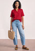Street One Kurzarm Hemdbluse in Unifarbe
