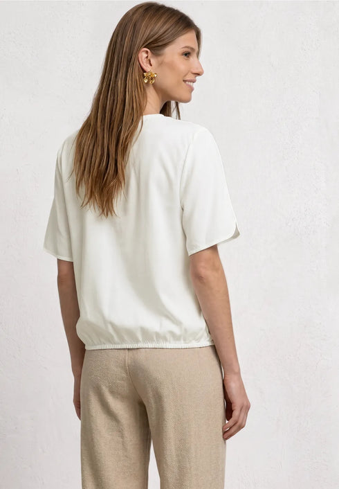 Street One LTD QR V-neck Blouse w overlap 346731