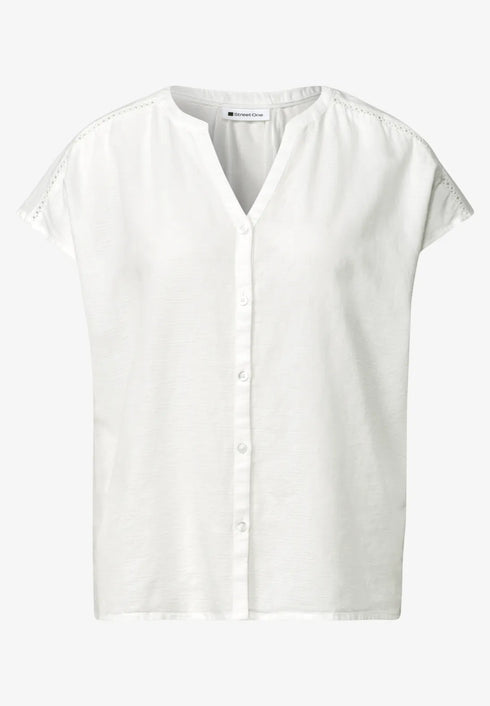 Street One Buttoned splitneck blouse 346743