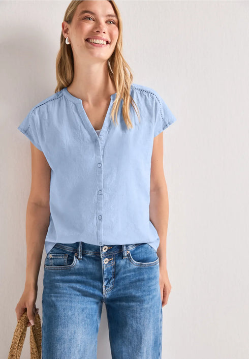 Street One Buttoned splitneck blouse 346743