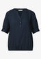 Street One - Kurzarm Bluse mit Split Neck und Elastiksaum - 346808