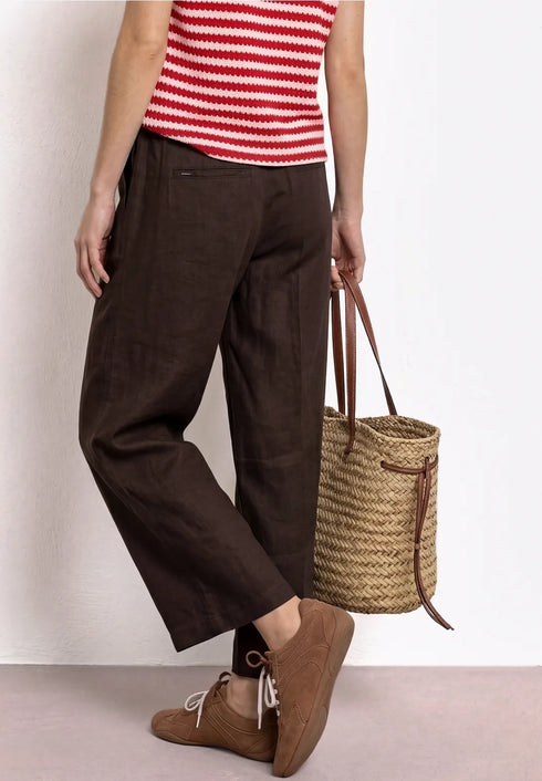 Street One Wide Leg Hose im Loose Fit aus Leinen