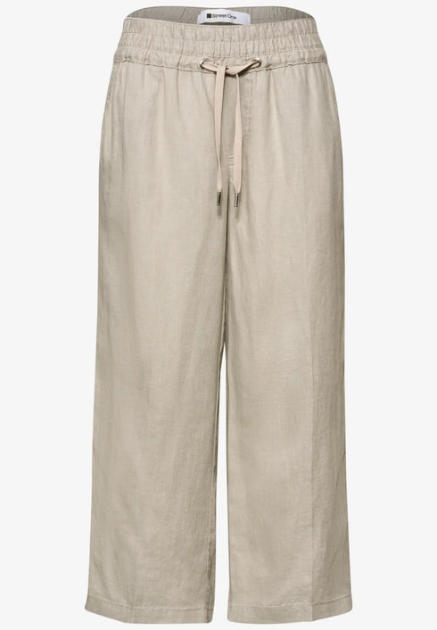 Street One Wide Leg Hose im Loose Fit aus Leinen