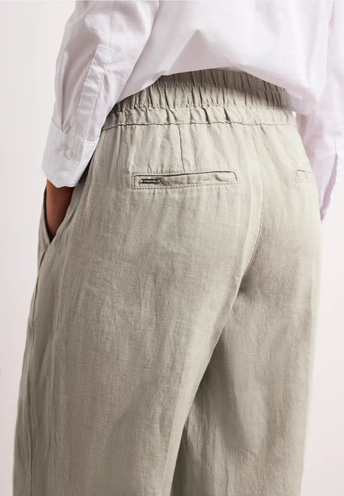 Street One Wide Leg Hose im Loose Fit aus Leinen
