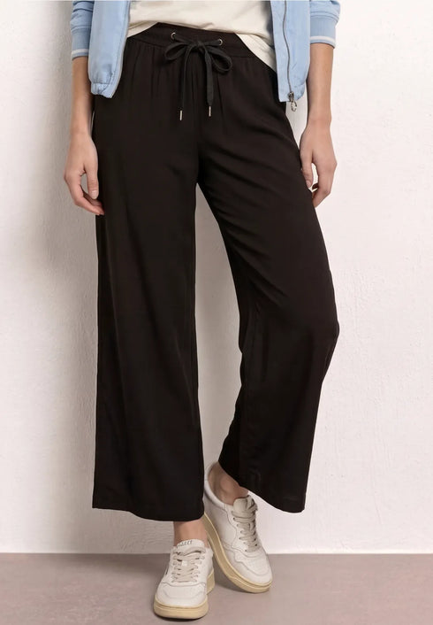 Street One High Waist Wide Leg Hose Loose Fit Style Emee - Länge 26