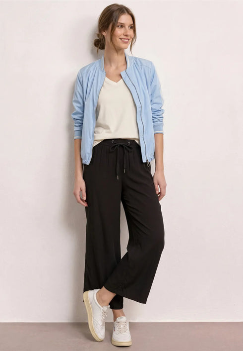 Street One High Waist Wide Leg Hose Loose Fit Style Emee - Länge 26