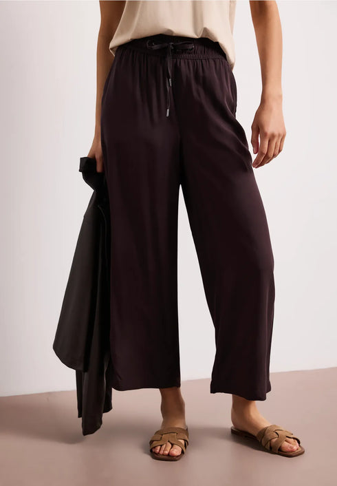 Street One High Waist Wide Leg Hose Loose Fit Style Emee - Länge 26