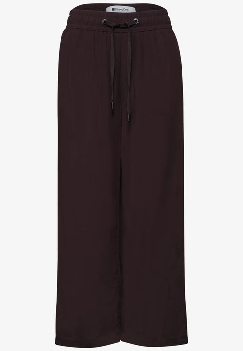 Street One High Waist Wide Leg Hose Loose Fit Style Emee - Länge 26