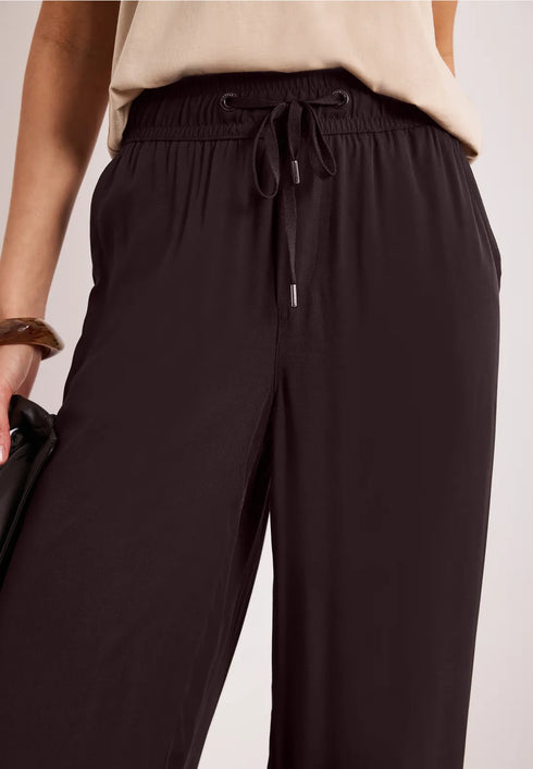 Street One High Waist Wide Leg Hose Loose Fit Style Emee - Länge 26