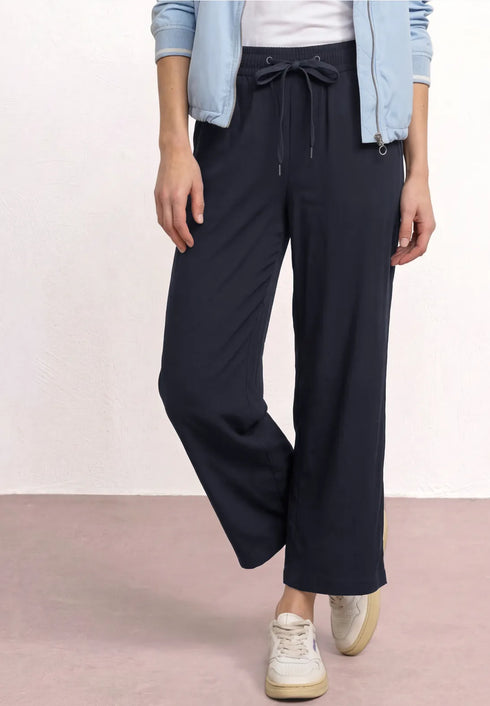 Street One High Waist Wide Leg Hose Loose Fit Style Emee - Länge 26