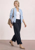 Street One High Waist Wide Leg Hose Loose Fit Style Emee - Länge 26
