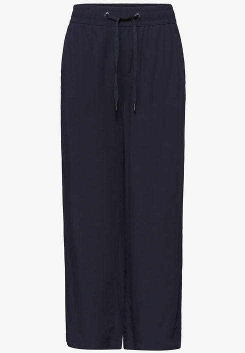 Street One High Waist Wide Leg Hose Loose Fit Style Emee - Länge 26