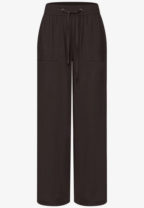 Street One Style Emee High Waist Wide Leg Hose im Loose Fit