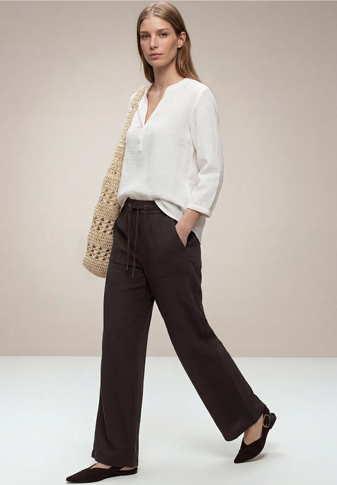Street One Style Emee High Waist Wide Leg Hose im Loose Fit