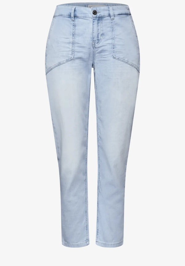 Street One Mid Waist Jeans im Chino-Look - Länge 28