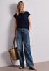 Street One Wide Leg Jeans mit Knopfdetails Style Emee - Länge 30