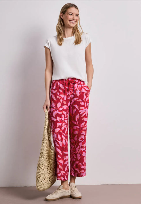 Street One Wide Leg Hose im Loose Fit mit Print - Style Emee 380975