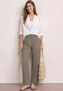 Street One Wide Leg Hose mit Gürtel Casual Fit - Länge 30