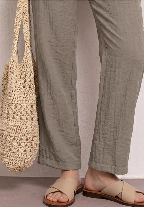 Street One Wide Leg Hose mit Gürtel Casual Fit - Länge 30