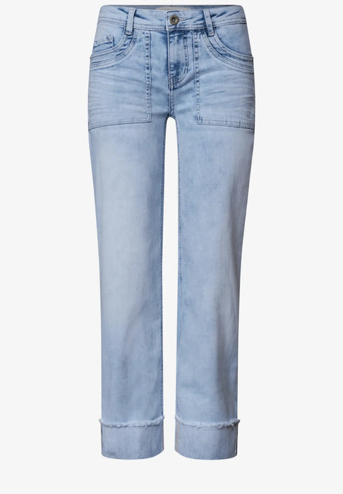 Street One Mid Waist Straight Leg Jeans im Casual Fit 381180 - Länge 28