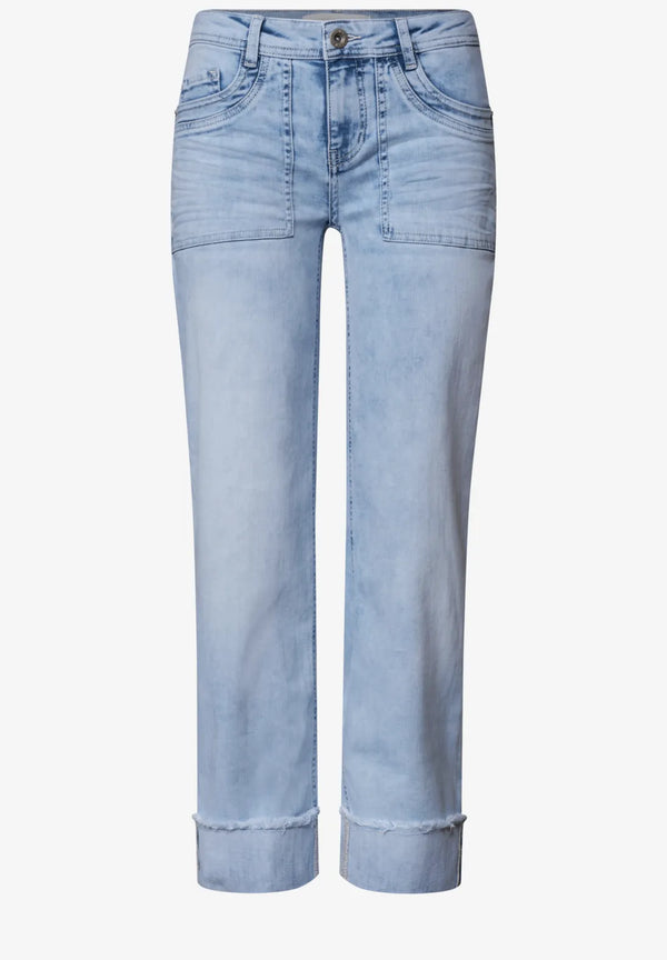 Street One Mid Waist Straight Leg Jeans im Casual Fit 381180 - Länge 28