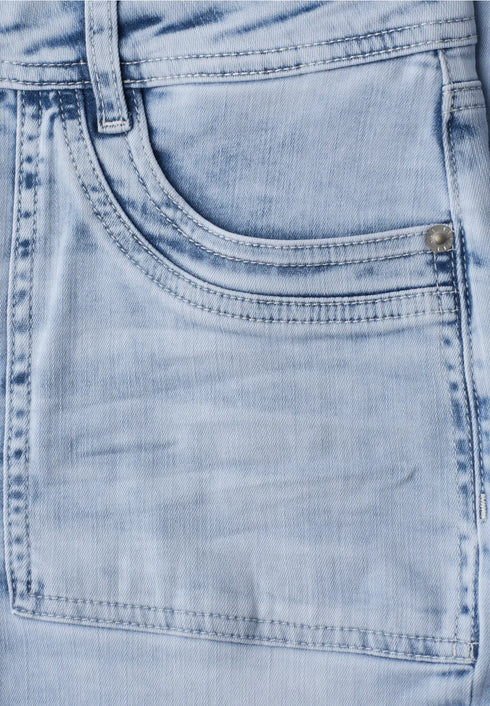 Street One Mid Waist Straight Leg Jeans im Casual Fit 381180 - Länge 28