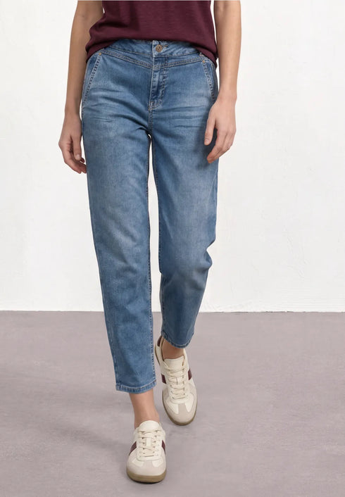 Street One High Waist Barrel Leg Jeans im Loose Fit - Style Karlie 381181 Länge 28
