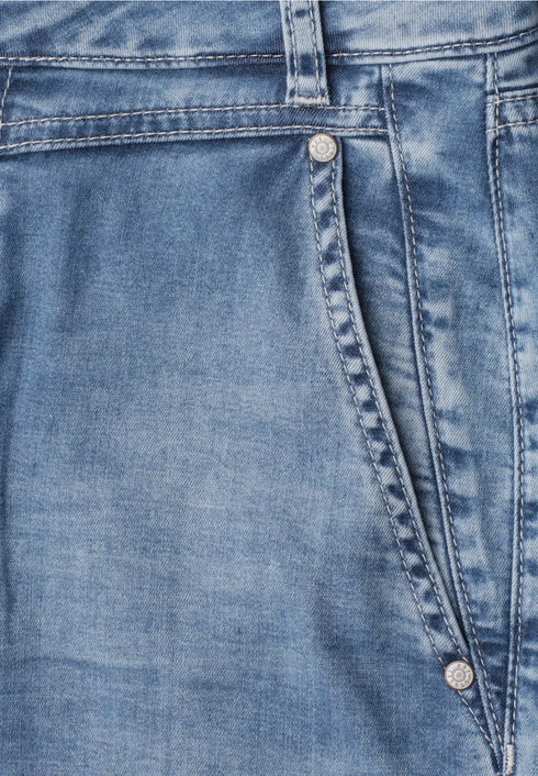 Street One High Waist Barrel Leg Jeans im Loose Fit - Style Karlie 381181 Länge 28