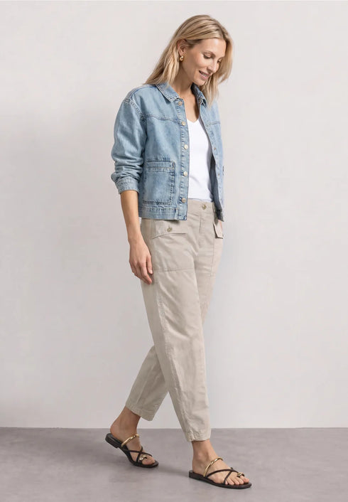 Street One - High Waist Barrel Leg Hose im Casual Fit - Länge 28 - Style Karlie - 381352