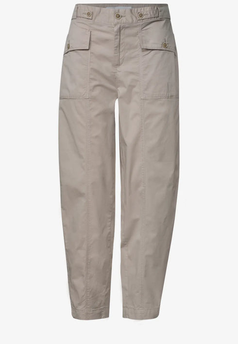 Street One - High Waist Barrel Leg Hose im Casual Fit - Länge 28 - Style Karlie - 381352