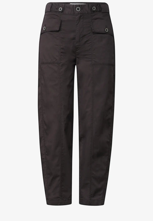 Street One - High Waist Barrel Leg Hose im Casual Fit - Länge 28 - Style Karlie - 381352