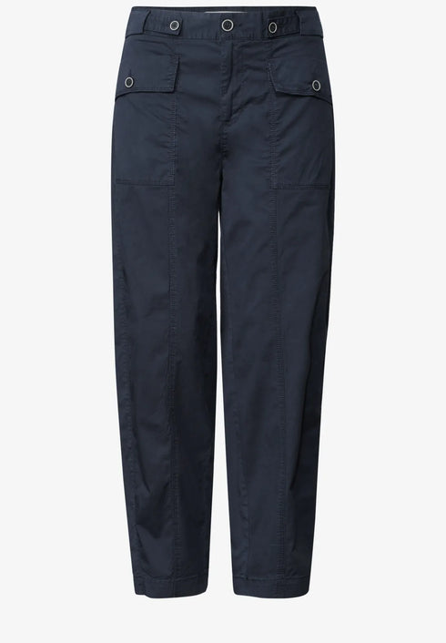 Street One - High Waist Barrel Leg Hose im Casual Fit - Länge 28 - Style Karlie - 381352