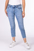 Blue Monkey 7Charlotte 11623X Denim 7/8 Skinny braided waistband