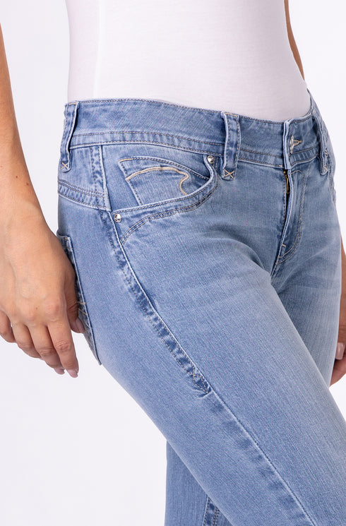 Blue Monkey 7Charlotte 31010X Denim 7/8 Skinny turn-up