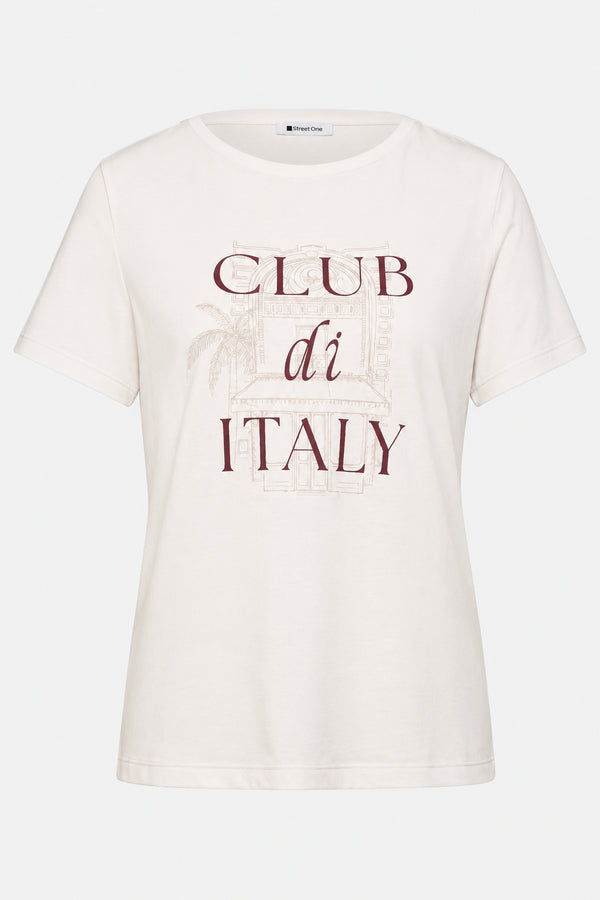 Street One T-Shirt mit Rundhals und Artwork Club di Italy - 325467