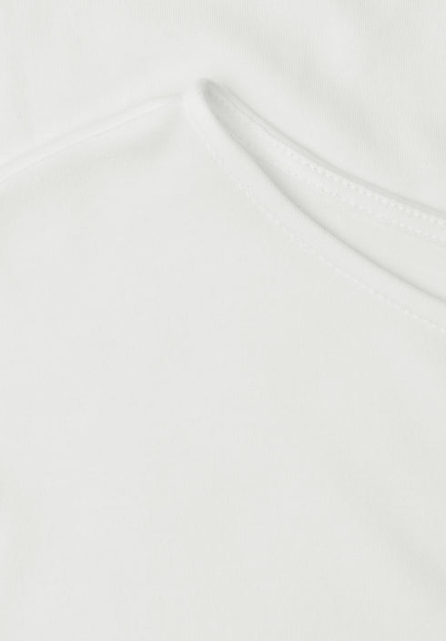 Street One - Basic Shirt mit Boat Neck und Elastikbund - 325585