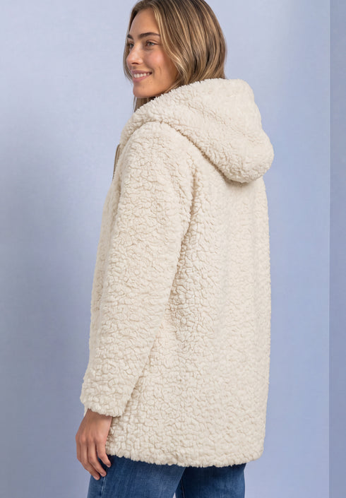 Street One - Teddy Coat with Hoody - 202263
