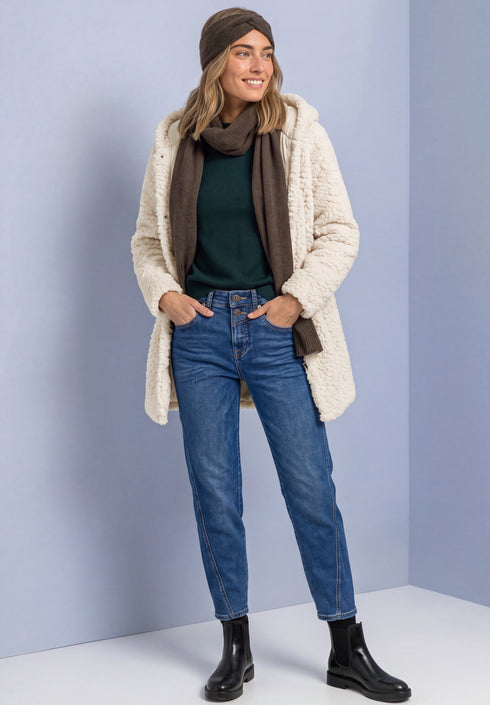 Street One - Teddy Coat with Hoody - 202263