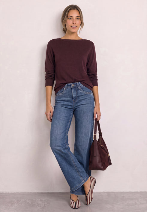 Street One - QR basic u-boat sweater - 303874