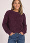 Street One - rounded neck fringe sweater - 304056