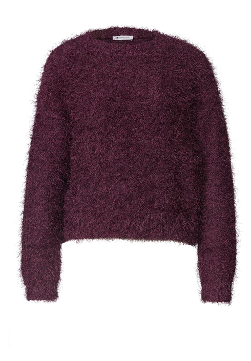 Street One - rounded neck fringe sweater - 304056