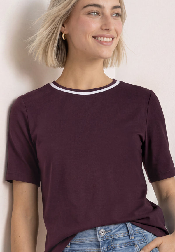Street One - LTD QR shirt with stripes - 325699