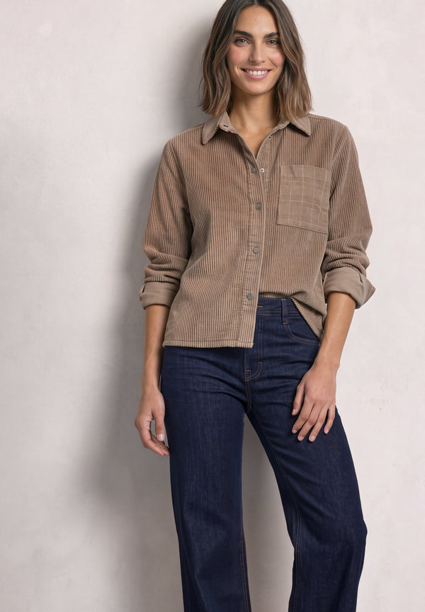 Street One - LTD QR Courduroy mix shirtcoll - 347016